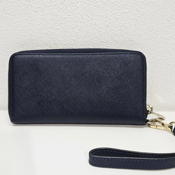 Michael Kors Jet Set Wallet Zip Around With Wristlet Dark Blue - Picture 5 of 14